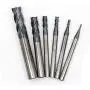 OSCARBIDE End Mills Set 4 Flutes for Steels,Square CNC Carbide Milling Cutter Dia（1 2 3 4 6 8mm) TiAN Coated Spiral Router Bits,6 Pieces