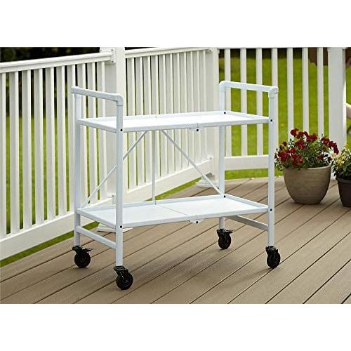 Cosco Indoor/Outdoor Serving Cart, Folding, White