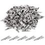 100PCS 1.06IN / 27mm Mini Metal Alligator Clips, Crocodile Clamps Silver Tone Nickel Plated Test Line Spring Clamps, Crocodile Clips for Laboratory Electric Testing Work and Cable Lead Clip