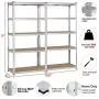 Topeakmart 5 Tier Storage Rack Heavy Duty Adjustable Garage Shelf Steel Shelving Unit,71in Height, 2 Bay Garage Shelf