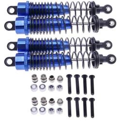 RCAWD Front and Rear Shock Absorber Damper Oil Filled Type Aluminum Alloy for 1/10 RGT 86100 86110 FTX5579 Outback Fury Crawler 4Pcs(Dark Blue)