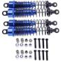RCAWD Front and Rear Shock Absorber Damper Oil Filled Type Aluminum Alloy for 1/10 RGT 86100 86110 FTX5579 Outback Fury Crawler 4Pcs(Dark Blue)