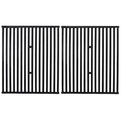 GGC 15 Inch Grill Grates Replacement for Broil King 9453-54, 9453-57, 9453-64, 9865-54, 9453-67, Broil-Mate, Silver Chef, Sterling Gas Grill, Set of 2 Cast Iron Cooking Grid Grates(15'' x 12 3/4'' Each)