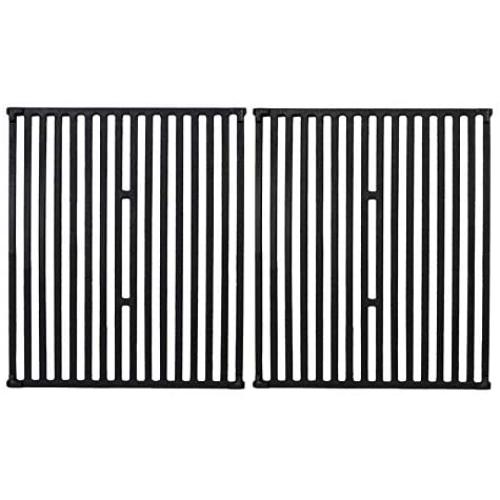 GGC 15 Inch Grill Grates Replacement for Broil King 9453-54, 9453-57, 9453-64, 9865-54, 9453-67, Broil-Mate, Silver Chef, Sterling Gas Grill, Set of 2 Cast Iron Cooking Grid Grates(15'' x 12 3/4'' Each)
