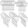 BronaGrand 30 Pieces Metal Key Rings with Extend Key Chains and Screw Eye Pins for Crafting,5 Styles BronaGrand 30 Pieces Metal Key Rings with Extend Key Chains and Screw Eye Pins for Crafting,5 Styles