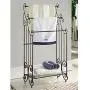 Kings Brand Furniture Metal Free Towel Rack Stand with Shelf, Pewter Kings Brand Furniture Metal Free Towel Rack Stand with Shelf, Pewter