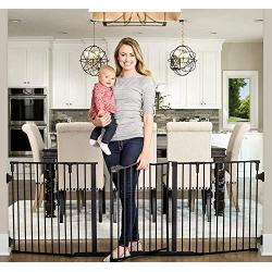 Regalo Deluxe Home Accents 74-Inch Widespan Safety Gate, Includes 4 Pack of Wall Mounts