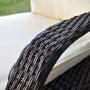 Brown Outdoor Wicker Recliner, Aluminum Frame Adjustable Woven Lounge Chair with Thicken Cushions