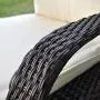 Brown Outdoor Wicker Recliner, Aluminum Frame Adjustable Woven Lounge Chair with Thicken Cushions Brown Outdoor Wicker Recliner, Aluminum Frame Adjustable Woven Lounge Chair with Thicken Cushions