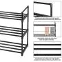 SONGMICS Shoe Rack, 3-Tier Shoe Storage Organizer, Metal Shoe Shelf, 12 to 15 Pairs Shoes, Stackable Shoe Tower for Living Room, Entryway, Hallway, Closet, Black ULSA13BK SONGMICS Shoe Rack, 3-Tier Shoe Storage Organizer, Metal Shoe Shelf, 12 to 15 Pairs Shoes, Stackable Shoe Tower for Living Room, Entryway, Hallway, Closet, Black ULSA13BK