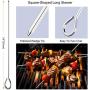 Morole Skewers for Grilling, 33PCS Metal Kabob Skewers Set with Marshmallow Roasting Sticks Smores Sticks BBQ Forks, 16-Inch Reusable Stainless Steel Skewers Set for Meat Chicken Shrimp Vegetable