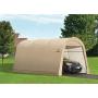 ShelterLogic 10 x 15 x 8 All-Steel Metal Frame Round Style Roof Instant Garage and AutoShelter with Waterproof and UV-Treated Ripstop Cover