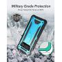 YOUMAKER Case for Galaxy S10, Kickstand Case with Built-in Screen Protector Heavy Duty Protection Shockproof Full Body Slim Fit Cover for Samsung Galaxy S10 6.1 inch - Blue