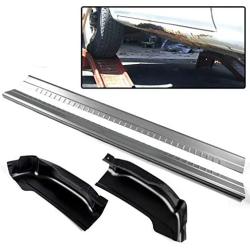 2Pcs Outer Rocker Panels + 2Pcs Cab Corners Protector Replacement For Chevy Silverado GMC Sierra 4 Door Extended Cab 1999-2007 Set