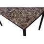 Roundhill Furniture 5 Piece Citico Metal Dinette Set with Laminated Faux Marble Top - Black