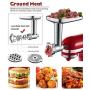 Gvode Food Meat Grinder Attachment for KitchenAid Stand Mixers Included 2 Sausage Stuffers & 4 grinding plates
