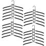 YiSeyruo Clothes Hangers Space Saving: 4 Pack 5 in 1 Multi Layer Metal Hanger Racks Non-Slip Foam Padded Heavy Duty Thick Magic Hanger Closet Organizers and Storage for Coat Sweater Suit T-Shirt.