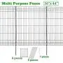 Hopesun Decorative Garden Fence Fast Installation Multi-Purpose Metal Pet Fence Kit Outdoor