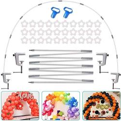 AXHJ 13Ft Adjustable Balloon Arch Stand Kit, New Reusable Table balloon arch kit with base High Strength Glass Fiber Pole for DIY Party Wedding Birthday Baby Shower Xmas Festival Decorations Merry Christmas