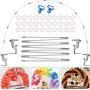 AXHJ 13Ft Adjustable Balloon Arch Stand Kit, New Reusable Table balloon arch kit with base High Strength Glass Fiber Pole for DIY Party Wedding Birthday Baby Shower Xmas Festival Decorations Merry Christmas