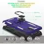 Galaxy J6 Plus Phone Case,Samsung Galaxy J6 Prime Case,Samsung Galaxy J6+ Case with HD Screen Protector, Gritup 360 Degree Rotating Metal Ring Holder Kickstand Phone Case for Galaxy J6 Plus Purple