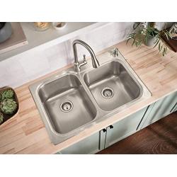 MOEN 22036 Collection 3-1/2 Inch Kitchen Sink Stainless Steel Basket Strainer with Drain Assembly, Pack of 1