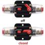 ANJOSHI Fuse Holders 30amp Inline Circuit Breaker 20-300A for Car Audio and Amps Overload Protection Reset Fuse Inverter 12V-24V DC Replace Fuses