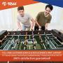 Rally and Roar Foosball Table Game – 56” Standard Size Fun, Multi Person Table Soccer Adults, Families - Recreational Foosball Games Game Rooms, Arcades, Bars, Parties, Family Night
