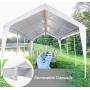 Abba Patio Extra Large Heavy Duty Carport with Removable Sidewalls Portable Garage Car Canopy Boat Shelter Tent for Party, Wedding, Garden Storage Shed 8 Legs, 12 x 20 Feet,White