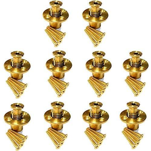 Wood Deck Brass Anchor for Pool Safety Cover (10 Pack)