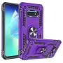 Galaxy S10E Case with HD Screen Protector, Gritup Military Grade 15ft. Drop Tested Cover with Magnetic Ring Kickstand Compatible with Car Mount Holder, Phone Case for Samsung Galaxy S10E Purple