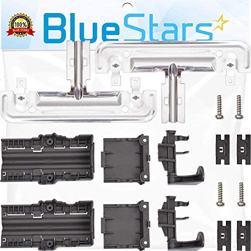 [UPGRADED] Ultra Durable W10712395 Dishwasher METAL Rack Adjuster Kit Replacement by Blue Stars - Exact Fit For Whirlpool Kenmore Dishwashers - Replaces W10250159 W10350375 AP5957560 W10712395VP