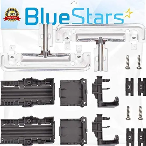 [UPGRADED] Ultra Durable W10712395 Dishwasher METAL Rack Adjuster Kit Replacement by Blue Stars - Exact Fit For Whirlpool Kenmore Dishwashers - Replaces W10250159 W10350375 AP5957560 W10712395VP