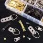 Swpeet 415Pcs Picture Hangers Kit with Screws, Heavy Duty Assorted Picture Hangers Assortment Kit for Picture Hanging Solutions with Transparent Box - 7 Models Swpeet 415Pcs Picture Hangers Kit with Screws, Heavy Duty Assorted Picture Hangers Assortment Kit for Picture Hanging Solutions with Transparent Box - 7 Models