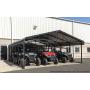 Arrow 20 x 20 29-Gauge Metal Carport with Steel Roof Panels, 20 x 20, Charcoal