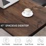 Tribesigns Modern Simple Computer Desk, 47 inch Vintage Office Desk Computer Table, Study Writing Study Desk Workstation for Home Office, Rustic Brown