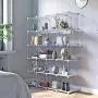SONGMICS Wire Cube Storage, 20-Cube Modular Rack, Storage Shelves, PP Plastic Shelf Liners Included, 48.4'' L x 12.2'' W x 60.2'' H White ULPI45W SONGMICS Wire Cube Storage, 20-Cube Modular Rack, Storage Shelves, PP Plastic Shelf Liners Included, 48.4'' L x 12.2'' W x 60.2'' H White ULPI45W