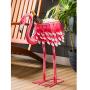 Metal Flamingo Chiller/Planter - 26 x 11 x 31 Inches