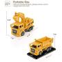 Mini Construction Trucks, GEYIIE Construction Vehicles Site for kids Engineering Toys Playset for Boys, Pull Back Cars Excavator Digger Tractor Bulldozer Dump Cement Toys Gifts for Holiday Party Favor
