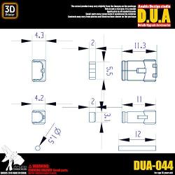 Option Parts 3D Print Plastic, Metal Tube DIY for 1/100 Scale Hobby Gundam Model kit