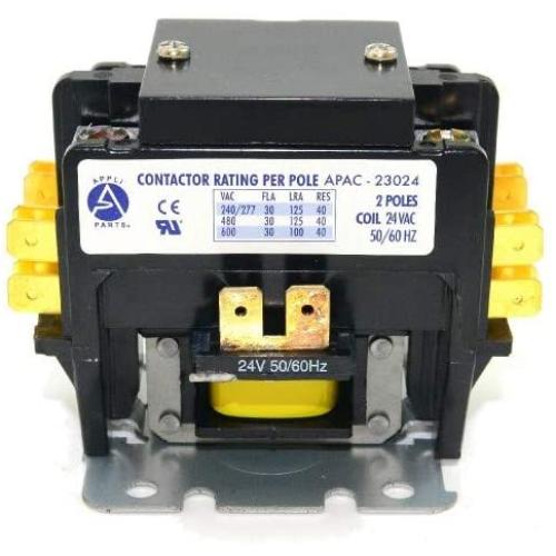 Appli Parts Heavy Duty 2 Poles Contactor 30 Amp 24 Volts Coil Ul 476929 Apac-23024