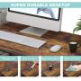 Ruitta 47'' Writing Computer Desk, Home Office Desk with Bookshelf, Writing Desk Study Writing Table, Stable Wood and Metal Frame, PC Notebook Laptop Table Study Desk (47'', Rustic Brown)