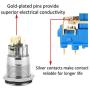 ESUPPORT Stainless Steel 19mm 12V 5A Car Blue Light Angel Eye Metal Push Button Switch Socket