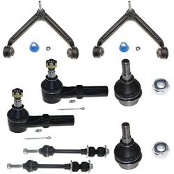 MILLION PARTS 8 Pcs Front Lower Upper Control Arm Ball Joints Compatible for 02-05 Dodge Ram 1500 Outer Tie Rod End Link Sway Bar Suspension Kit K7424 K7400 K7411 ES3538