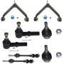 MILLION PARTS 8 Pcs Front Lower Upper Control Arm Ball Joints Compatible for 02-05 Dodge Ram 1500 Outer Tie Rod End Link Sway Bar Suspension Kit K7424 K7400 K7411 ES3538