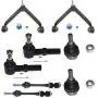 MILLION PARTS 8 Pcs Front Lower Upper Control Arm Ball Joints Compatible for 02-05 Dodge Ram 1500 Outer Tie Rod End Link Sway Bar Suspension Kit K7424 K7400 K7411 ES3538