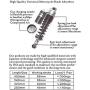 Mallofusa Motorcycle Pair Rear 400mm Shock Absorbers For Yamaha Suzuki ATV Scooters Street Bike White Golden