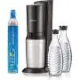 SodaStream Aqua Fizz Sparkling Water Machine (Black) with Co2 & Glass Carafes