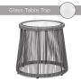 Best Choice Products 3-Piece Outdoor All-Weather Wicker Conversation Bistro Furniture Set w/ 2 Chairs and Glass Top Side Table, Gray