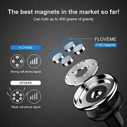 FLOVEME Magnetic Phone Car Mount Holder - Car Air Vent Magnet Cell Phone Holder for Car Strong N52 Magnetic Car Phone Mount with 4 Pcs Metal Plate Compatible with iPhone 12 Pro 11 Samsung Google LG